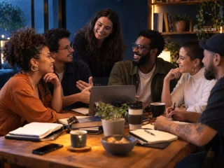 Grupo de pessoas reunidas em uma roda de conversa